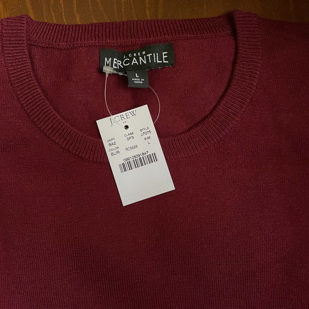 J. Crew Men's Merino Wool Blend Crewneck Sweater